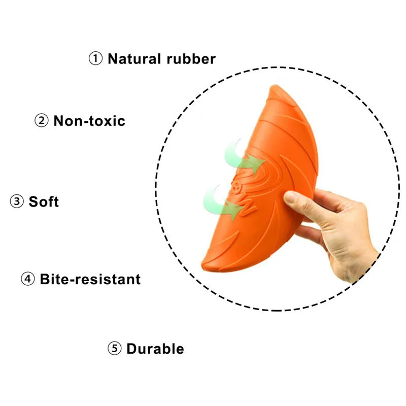 Bite-Resistant Dog Flying Disc — Durable Puppy Training & Outdoor Interactive Fetch Toy