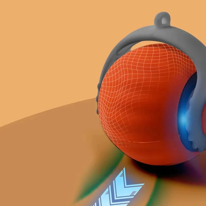 Rechargeable Interactive Rolling Cat Toy with Faux Tail - Motion-Activated Ball for Cats & Small Dogs