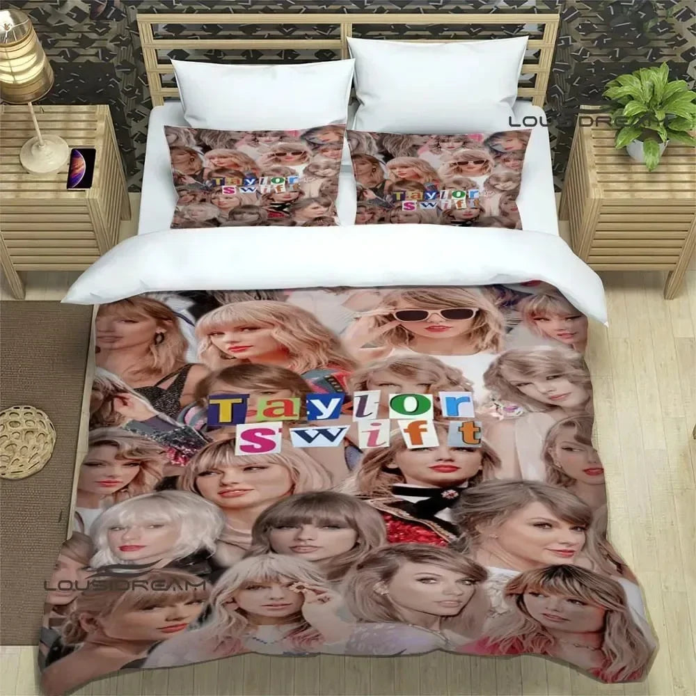 Luxury 3D Print Microfiber Duvet Cover Set with 2 Pillowcases – 100% Polyester Soft Breathable Bedding, Perfect Birthday Gift