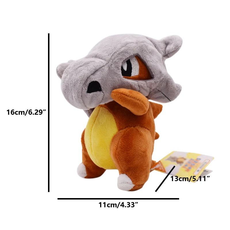 Cubone Plush Doll - 6.9 in (17.5 cm) Cartoon Game Stuffed Toy, Soft Birthday Gift