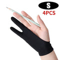 Palm Rejection Two-Finger Drawing Glove for Graphic Tablets - Right/Left Hand