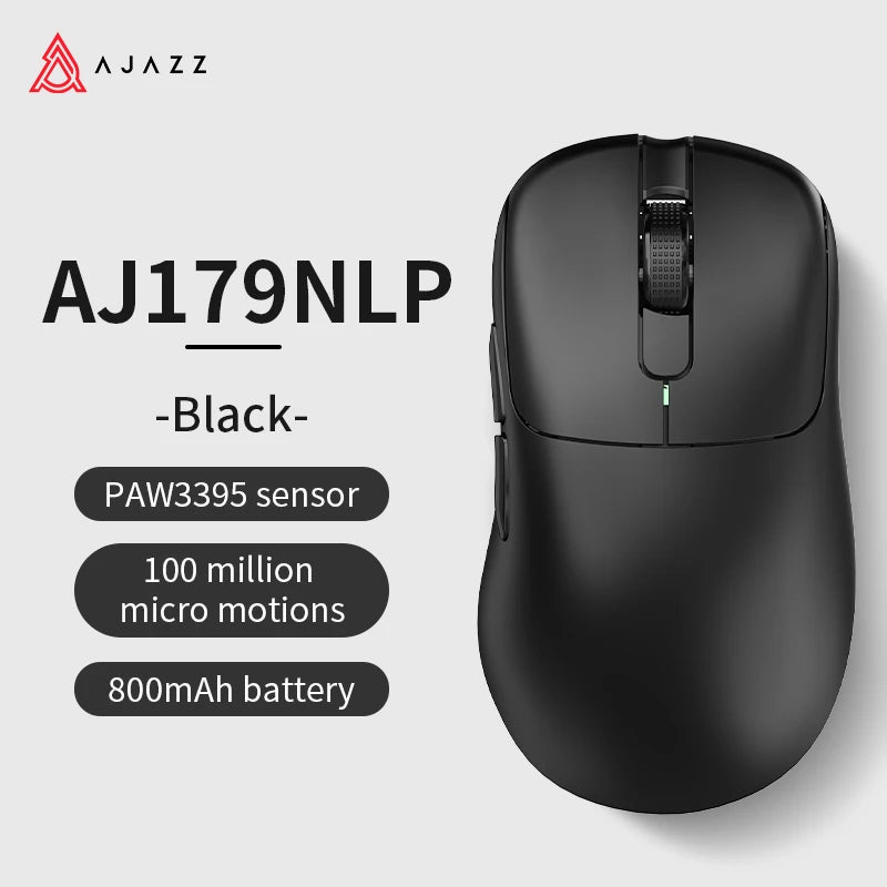 Wireless Gaming Mouse 2.4GHz & Bluetooth - Right-Hand Ergonomic, 26,000 DPI Optical Sensor, Battery Powered