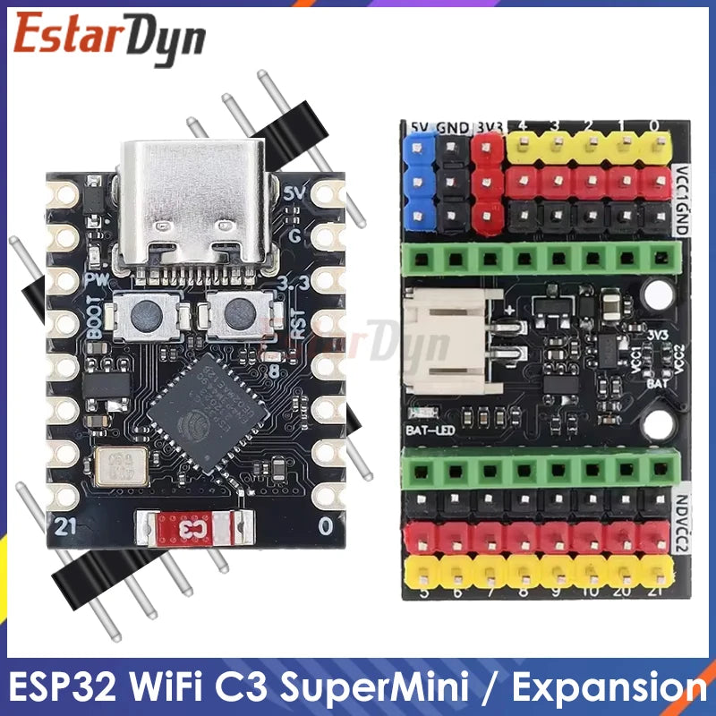 Ultra-Compact WiFi Bluetooth Mini Development Board – SuperMini Expansion Board