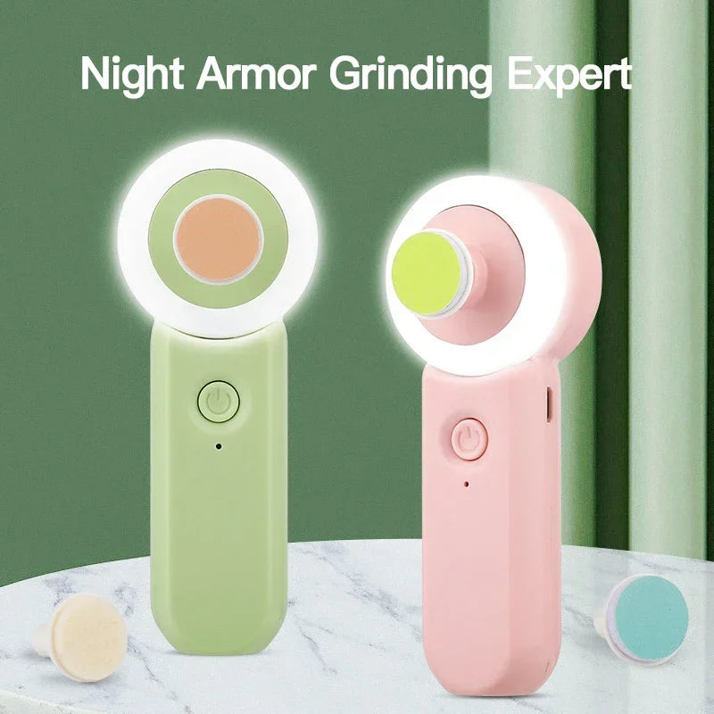 Luminous Rechargeable Baby Nail Grinder & Clipper Set - Electric Newborn Nail Trimmer with Night Light