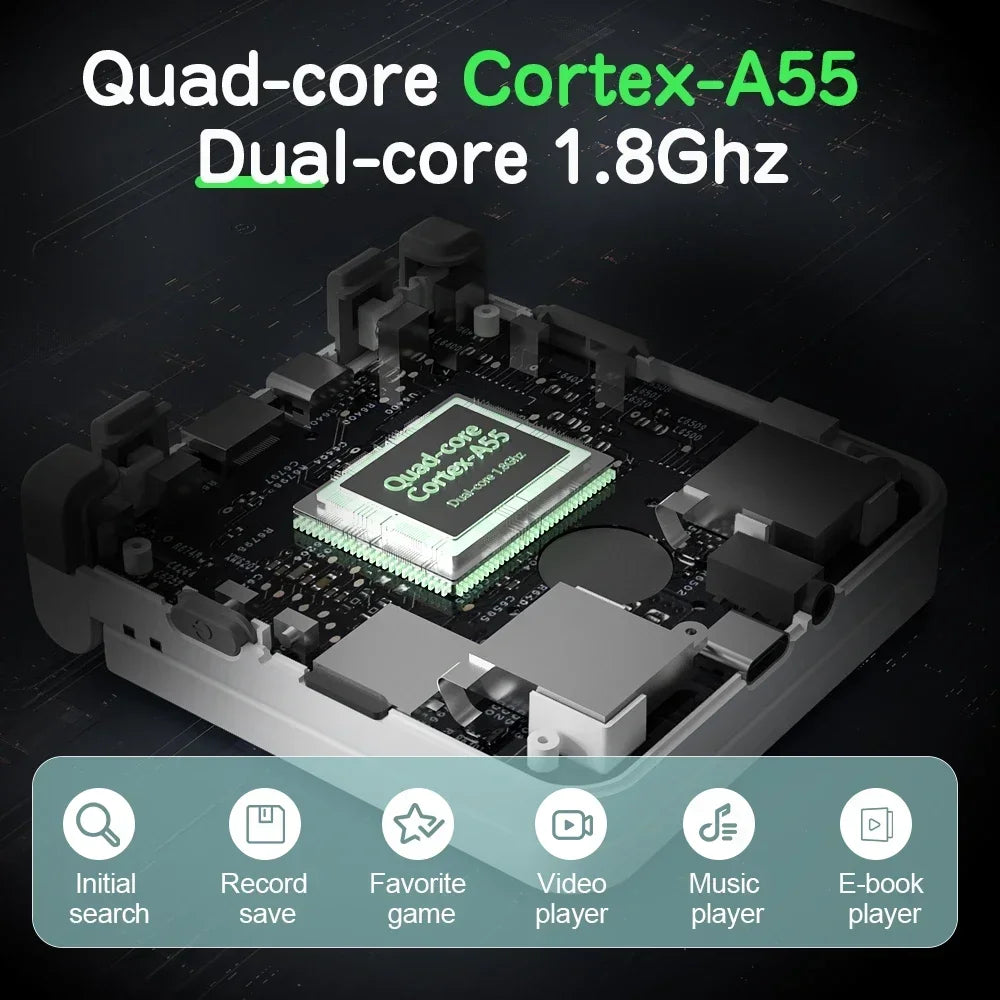 3.5-inch (8.9 cm) IPS Handheld Retro Game Console - Linux Onion OS, 5000+ Built-in Games, Mini HDMI & USB-C Portable