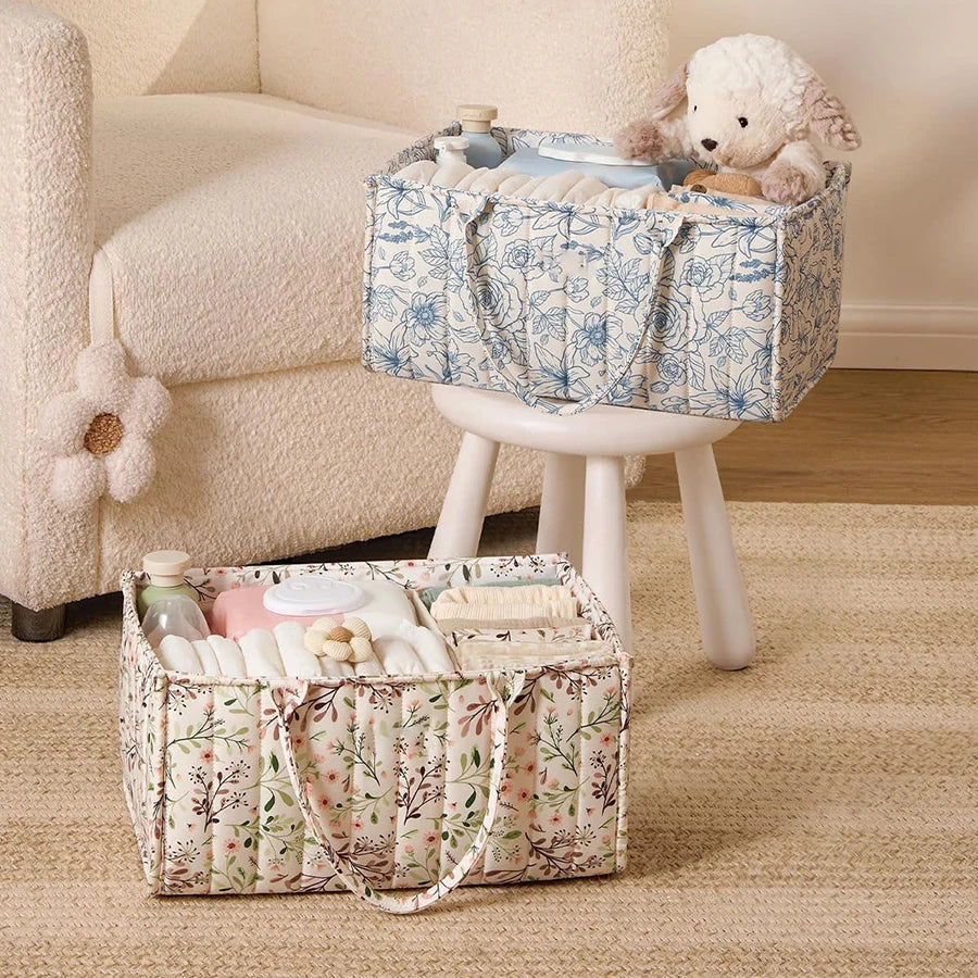 Portable Folding Baby Diaper Organizer Caddy – High-Capacity Diaper Stacker & Storage Bag