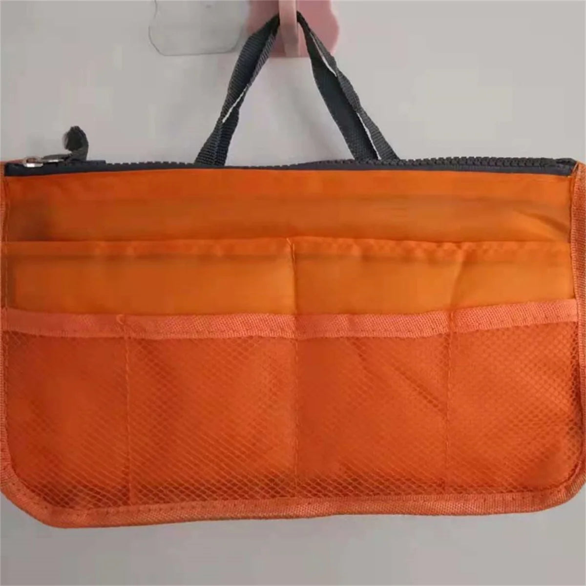 Multifunctional Bi-Fold Makeup and Toiletry Organizer Bag, Double Zipper Large Capacity