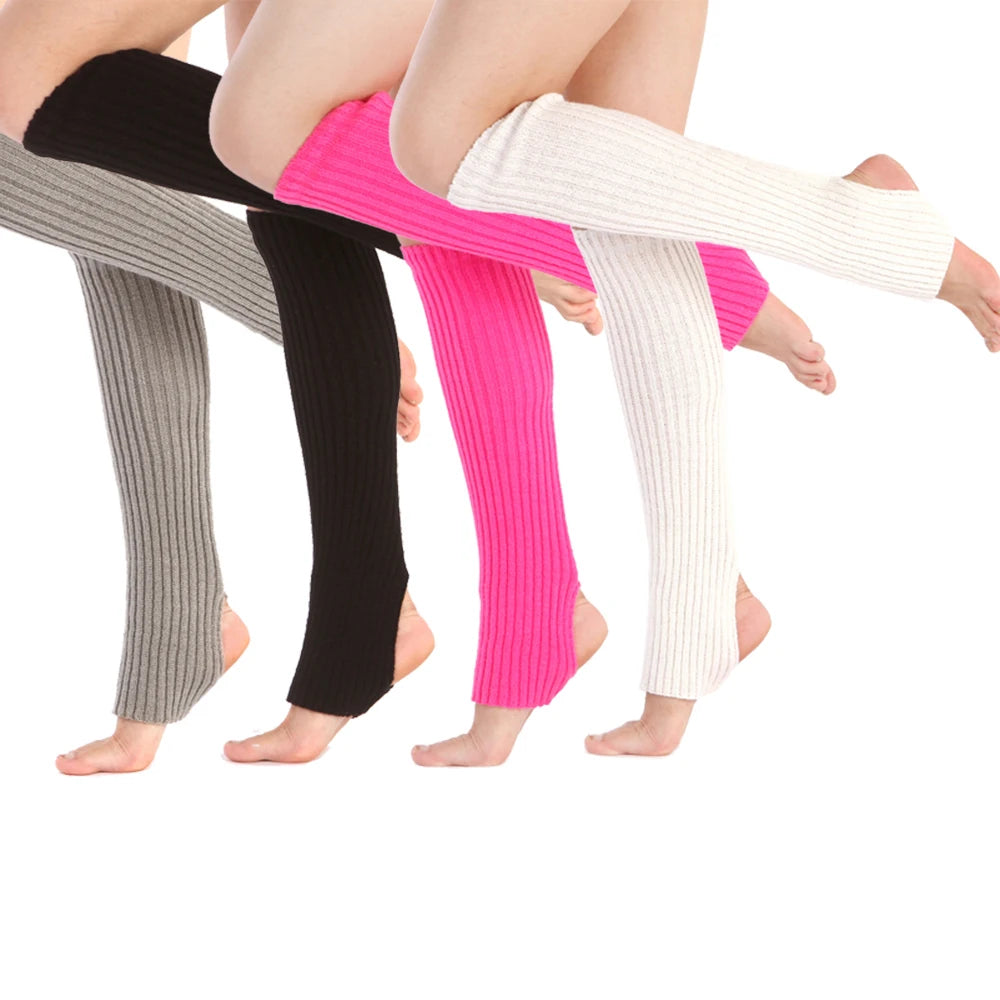 1 Pair Women's Knitted Leg Warmers 50 cm (19.7 in) Winter Crochet Boot Cuffs for Dance & Sports