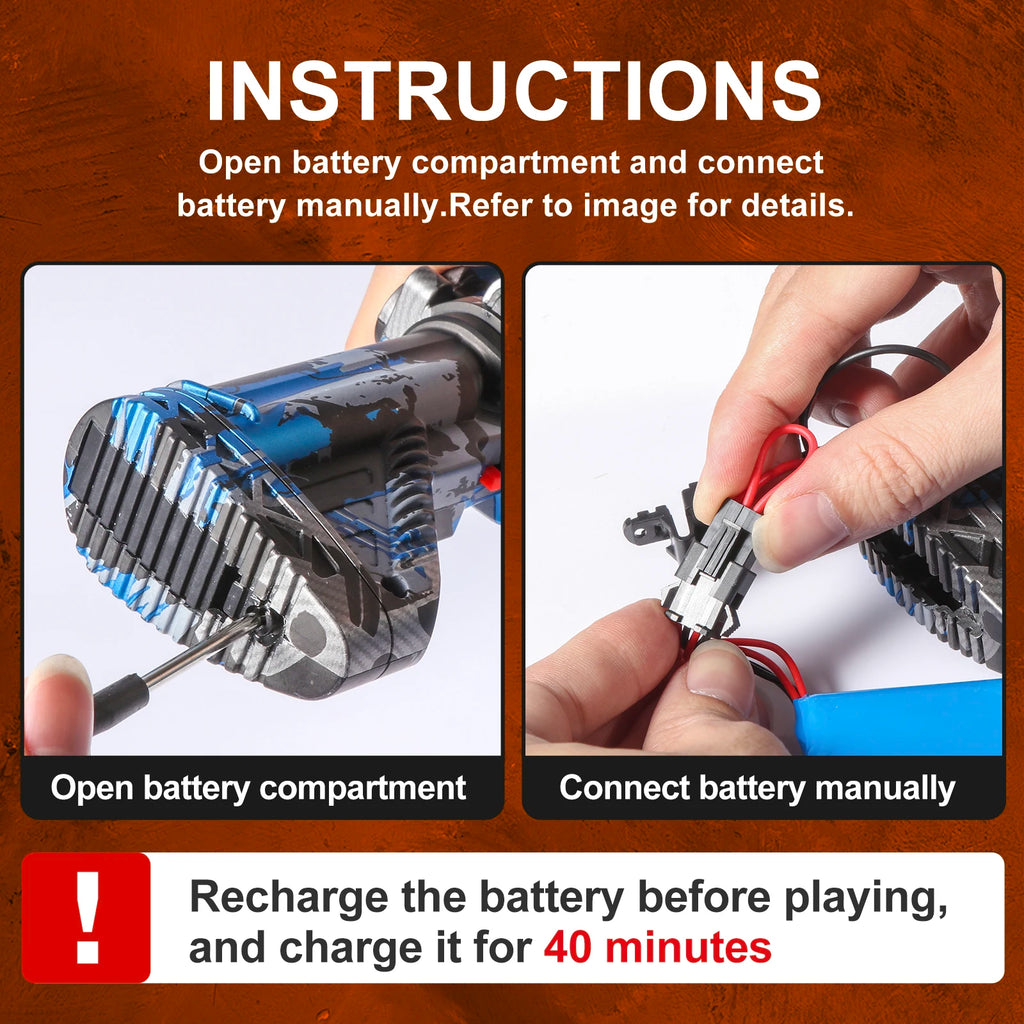 Rechargeable Electric Ball Blaster Toy Gun – High-Speed Metallic Finish, Outdoor Game Party Gift (Bullets Excluded) Ages 6+