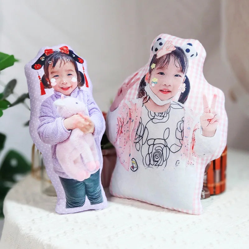 Personalized Photo Human-Shaped Pillow - Custom Couple & Boyfriend Lifesize Cushion Gift
