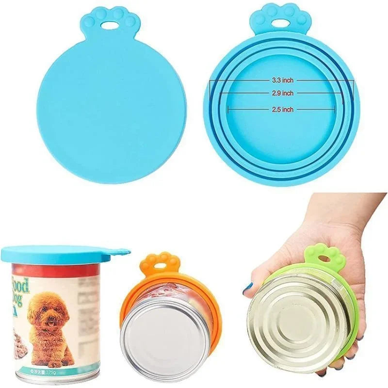 3-in-1 Silicone Pet Can Lid – Reusable Airtight Seal for Dog & Cat Cans, Fits 65/75/85mm (2.6" / 3.0" / 3.3")