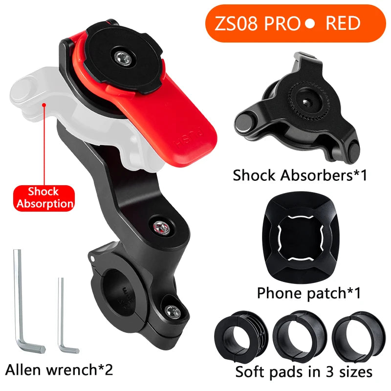 Universal 360° Rotating Motorcycle & Bicycle Phone Holder – Detachable Adjustable Mount for 4.7–7.2 in Phones, Fits 22.2–28.6 mm Handlebars