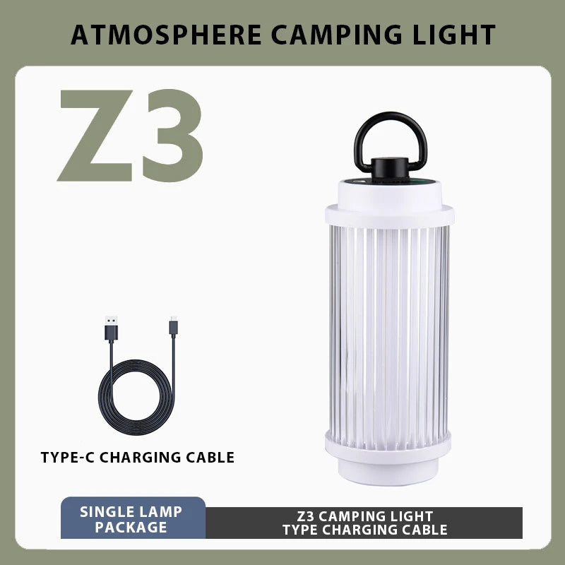 Mini Rechargeable LED Camping Lantern – 3-Mode Portable Outdoor Tent Light with Magnetic Base & USB-C
