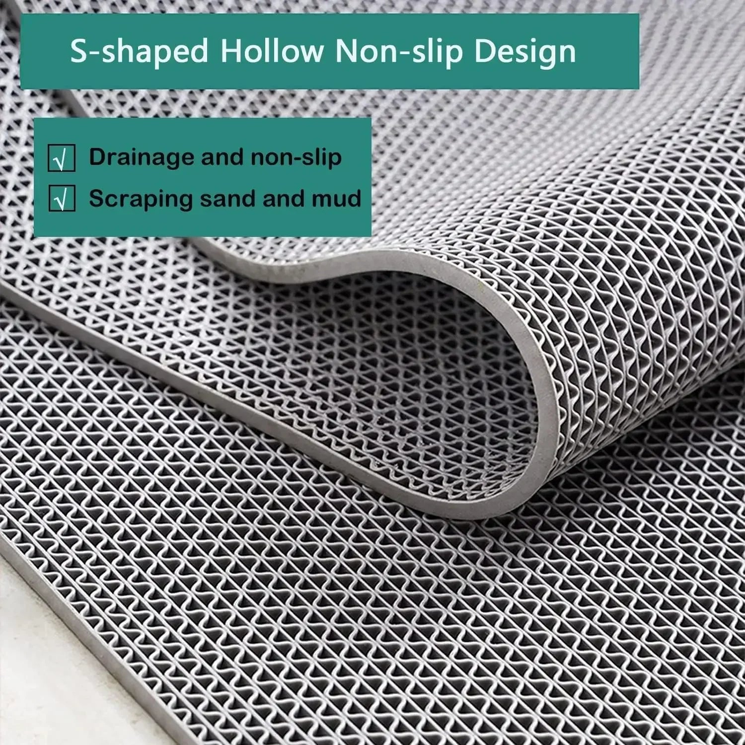 PVC Non-Slip Floor Mat – Waterproof Anti-Slip Bath, Kitchen & Pool Mat