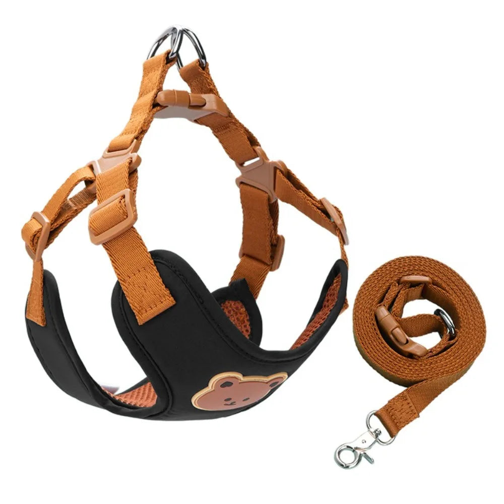 Adjustable No-Pull Dog Harness and Leash Set — Anti-Escape Pet Harness for Walking and Travel