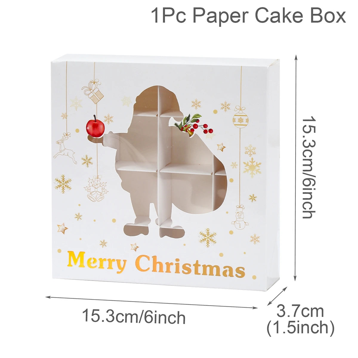 Christmas Kraft Candy & Cookie Gift Box for Holiday Treats