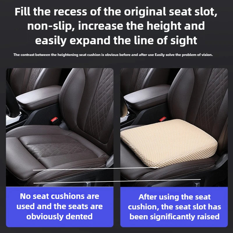 Honeycomb Memory Foam Car Seat Booster Cushion Breathable 3D Mesh Thickened Ergonomic Seat Pad 40×35×6 cm (15.7×13.8×2.4 in)