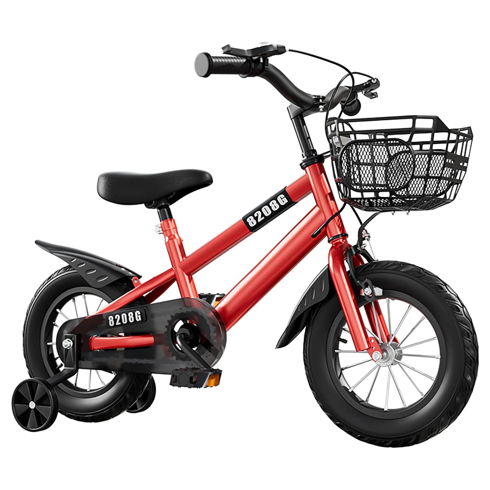 Kids Bike for Girls Ages 3-7 with Training Wheels & Front Basket - 14 in (36 cm) / 16 in (41 cm)
