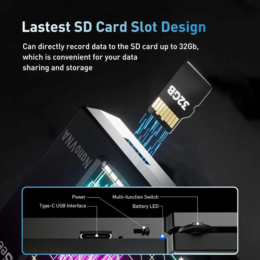 Portable Vector Network Antenna Analyzer 2.8-Inch TFT 10 kHz-1.5 GHz SWR Spectrum Analyzer USB-C TDR