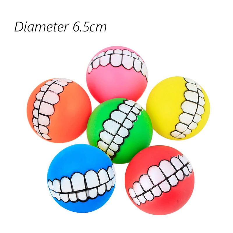 1-Pack Squeaky Dog Ball Toy 6 cm (2.36 in) Rubber Chew Toy for Small Dogs and Puppies
