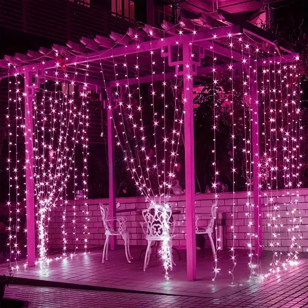 USB LED Curtain String Lights – 3×1m / 3×2m / 3×3m / 6×3m (9.8×3.3 / 9.8×6.6 / 9.8×9.8 / 19.7×9.8 ft) USB Powered with Remote – Fairy Lights for Wedding, Party & Home