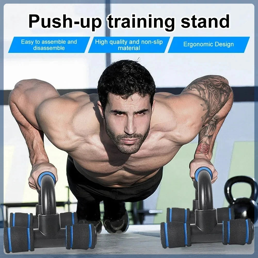 H-Shape Push-Up Bars with Foam Grip – Ergonomic Home Gym Push-Up Handles for Wrist Support