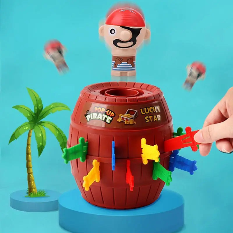 Jumping Pirates Board Game - Montessori Family & Party Game for Kids and Adults, Fun Lucky Toy Gift