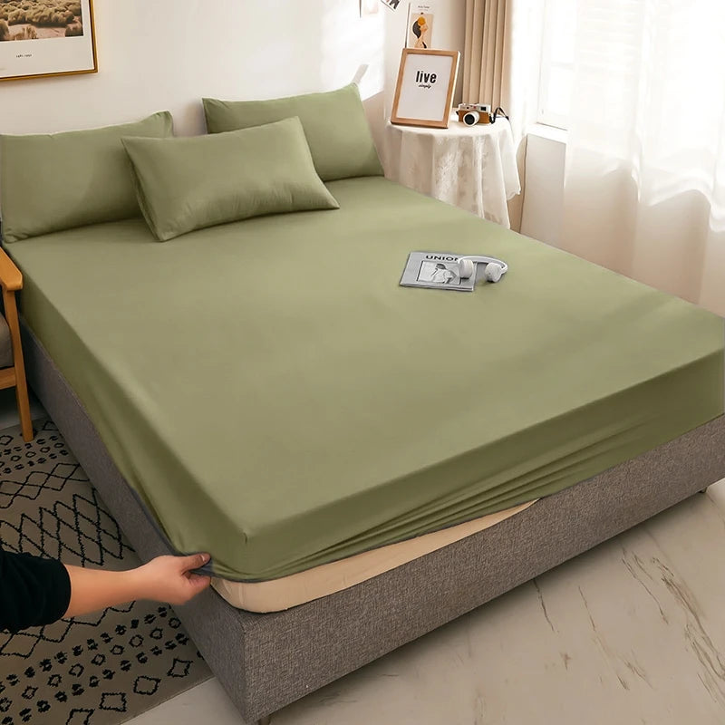 Elastic Fitted Sheet Mattress Cover – Multiple Sizes (90–200 x 200 cm | 35–79 x 79 in) – 100% Polyester, Deep Pocket (No Pillowcases)