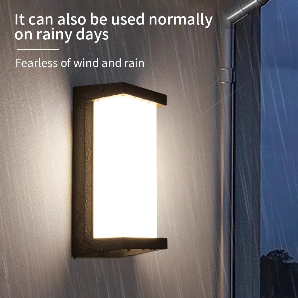 LED Outdoor Wall Light with Radar Motion Sensor - Waterproof Modern Porch & Garden Lamp AC85-265V