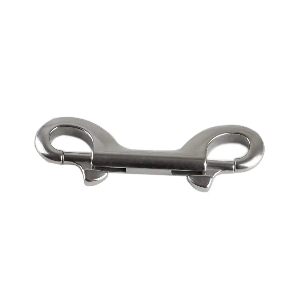316 Stainless Steel Double-Ended Bolt Snap Hooks – Marine Grade Scuba, Leash & Keychain Clips, Multiple Sizes (76/90/100/115 mm | 3.00–4.53 in)