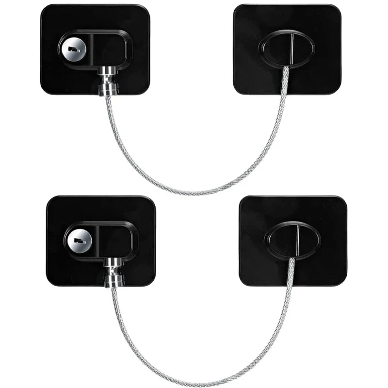 2/4/6-Pack Self-Adhesive Cabinet Locks with Keys — Baby Safety Locks for Fridge, Cabinets, Drawers, Doors & Appliances