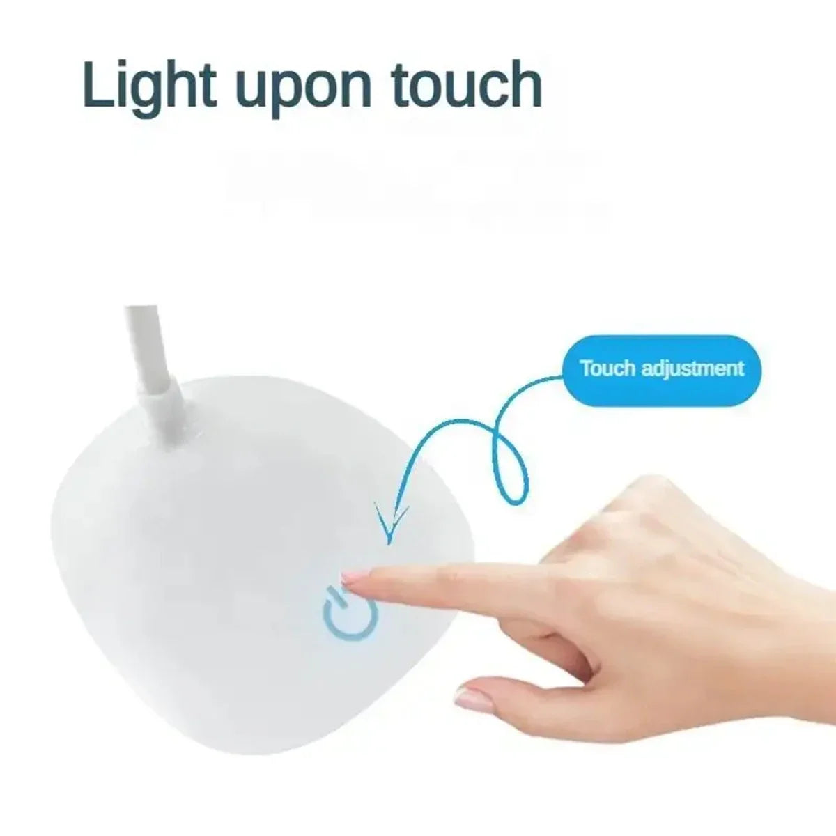 LED Reading Desk Lamp Portable USB Rechargeable Touch Dimmable Eye-Care Table Lamp 360° Adjustable for Office & Study