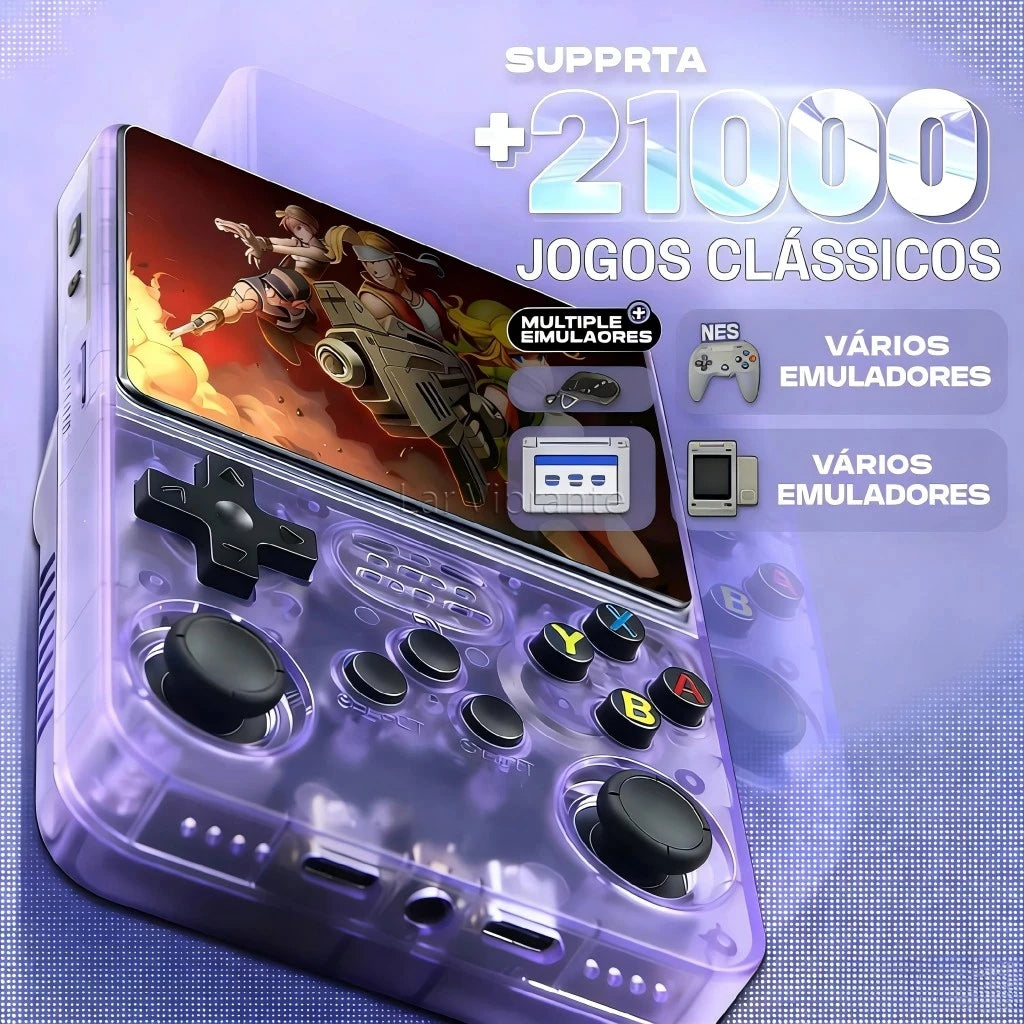 Retro Handheld Game Console – 3.5-inch (8.9 cm) IPS Screen, 16GB, 15,000+ Games, Linux, Dual Analog, 3000mAh Battery