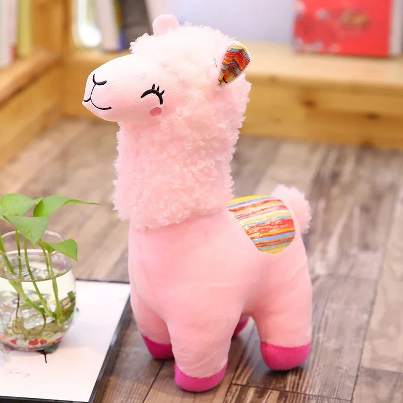 25cm (9.8 in) Smile Alpaca Llama Plush Toy - Soft Stuffed Animal Throw Pillow for Kids and Home Decor