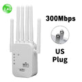 AC1200 Dual-Band WiFi Range Extender 1200Mbps (5GHz 867Mbps + 2.4GHz 300Mbps) 6 High-Gain Antennas Wireless Repeater & Signal Booster