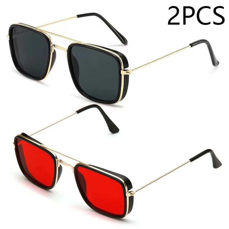 Retro Small Square Metal Frame Sunglasses – UV400 Protection, Korean Vintage Style