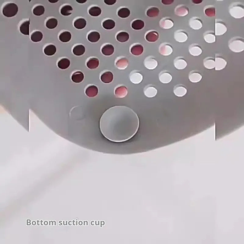 5.5 in (14 cm) Suction Cup Hair Drain Strainer – Anti-Clog Sink & Shower Floor Drain Catcher for Kitchen & Bathroom