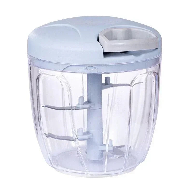Manual Garlic Press Chopper 500ml/900ml Stainless Steel Blade Garlic Crusher & Onion Cutter