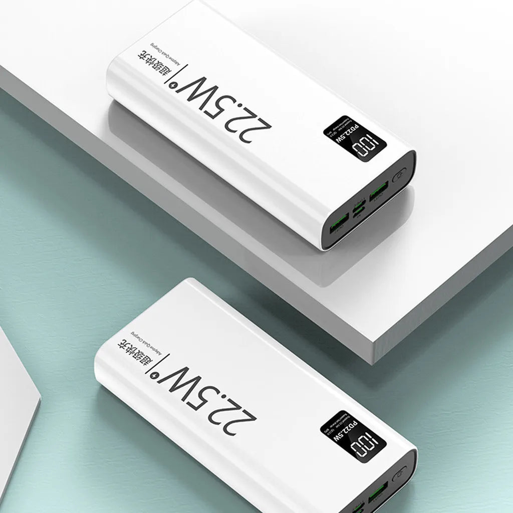 Portable Charger 20,000mAh with LCD Screen - USB-C Power Bank Fast Charging 2 Outputs for Phone, Tablet, and Headphones