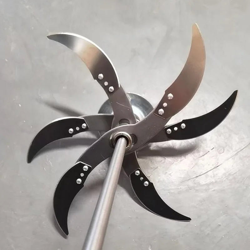 4/6-Blade Replacement Blades for Agricultural Fruit & Vegetable Cutter Feed Chopper, 50 cm (19.7 in) Shaft