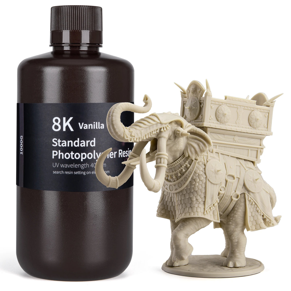 UV 3D Printing Resin 405nm, ABS-like, Water Washable, 8K Compatible for MSLA/DLP/LCD Printers