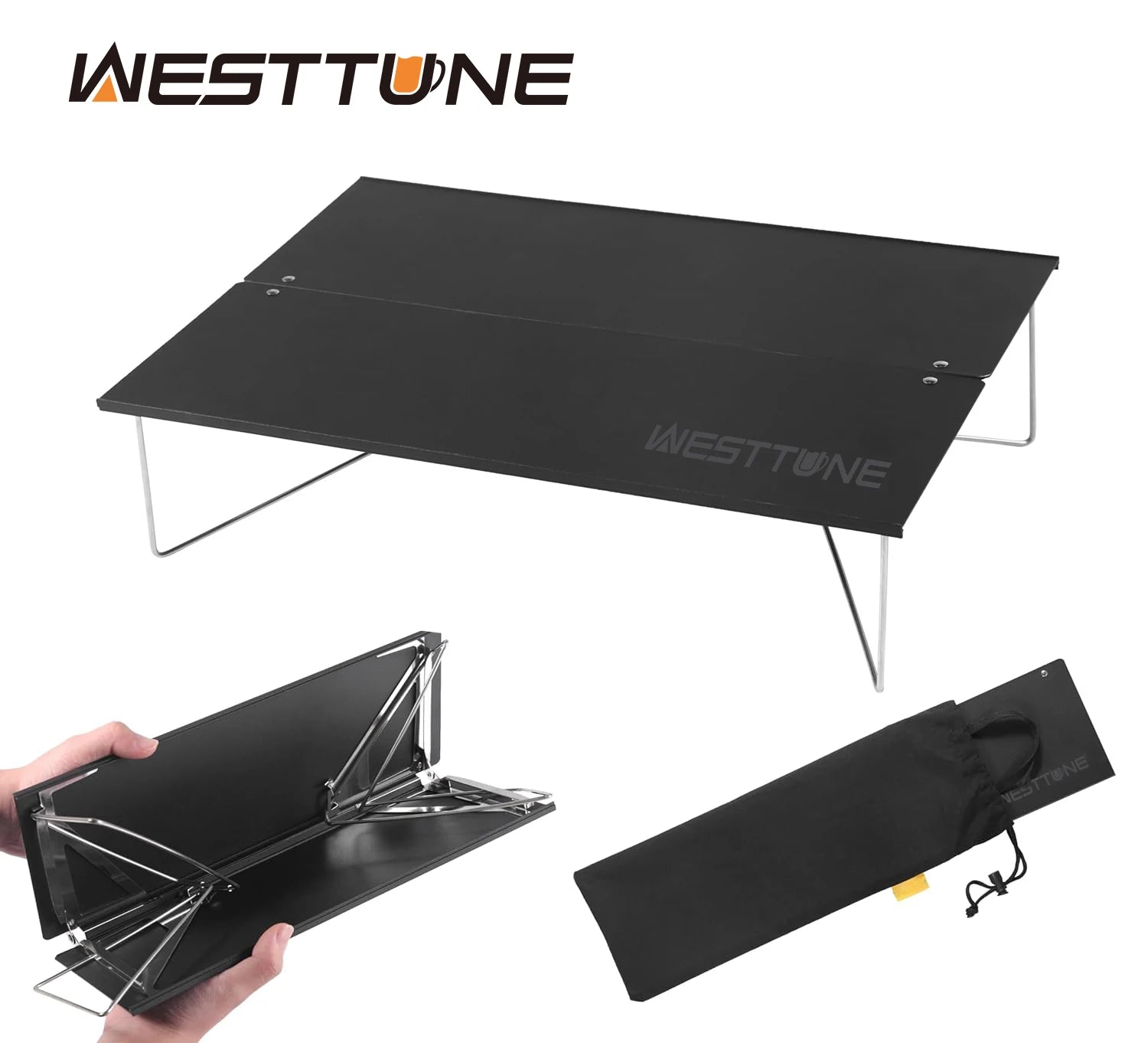 Compact Ultralight Folding Camping Table – Aluminum Alloy Mini Portable Collapsible Table for Hiking & Picnics