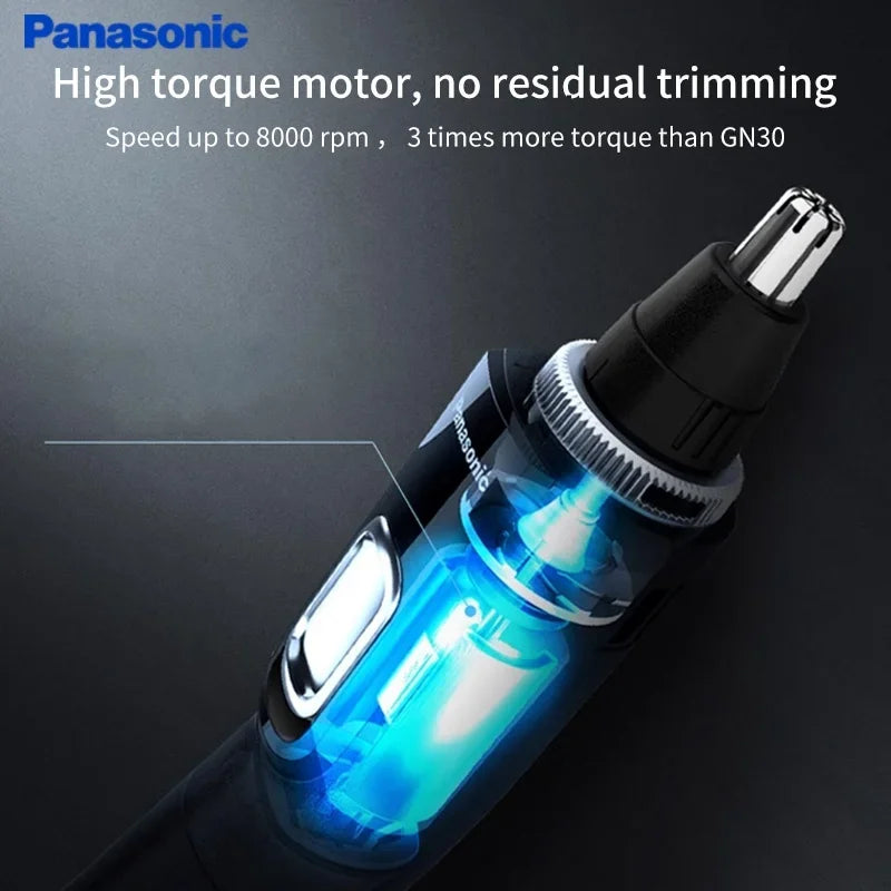 Electric Nose & Ear Hair Trimmer — Battery Powered Full-Body Washable Unisex Nasal Grooming Tool