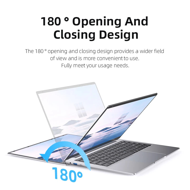 14.1-inch (35.8 cm) Ultra Slim Windows 11 Pro Laptop — 12GB RAM, Up to 1TB SSD, 1080p FHD IPS, Intel Atom Processor, Lightweight Notebook for Office & Study