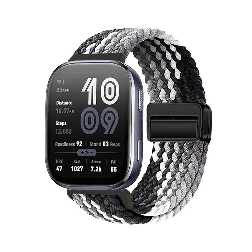 Magnetic Braided Nylon Watch Band — Adjustable Magnetic Clasp Strap for Smartwatches (1-Pack)
