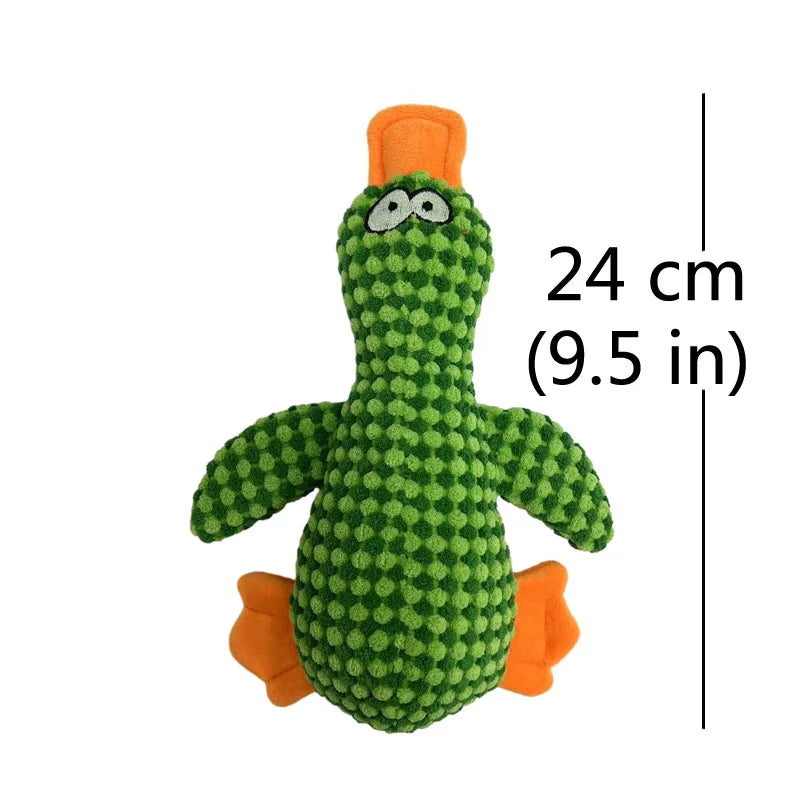 Plush Duck Squeak Dog Toy – Dental Chew for Puppies & Dogs (Small, Medium, Large)