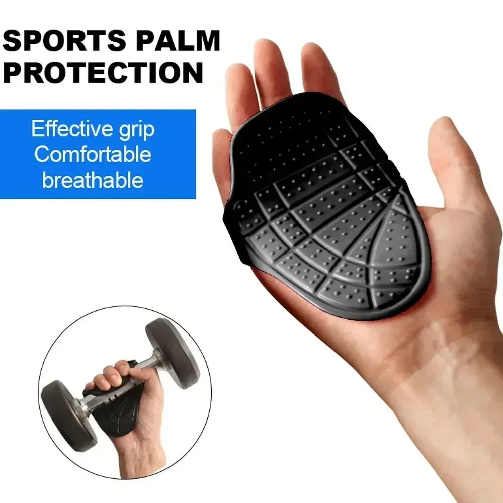 Silicone Weight Lifting Grip Pads Non-Slip Palm Protectors for Dumbbell, Pull-Up & Strength Training (1 Pair)