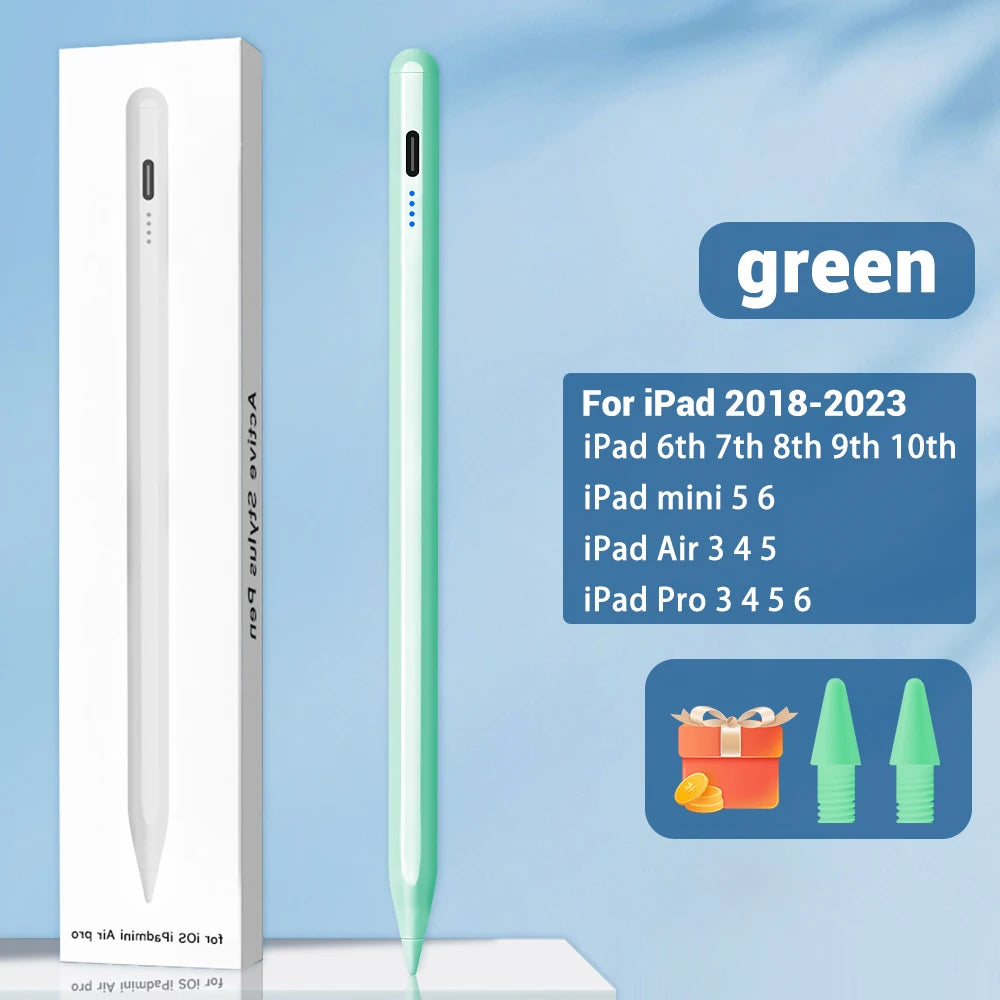 iPad Stylus Pen with Palm Rejection, Power Display & USB-C Fast Charging — Magnetic Attachment, No Bluetooth