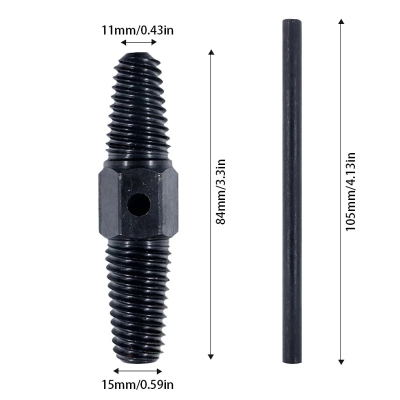 Double Head Wrench and Broken Screw Extractor Set for Faucet Valves, Water Pipes and Bolts