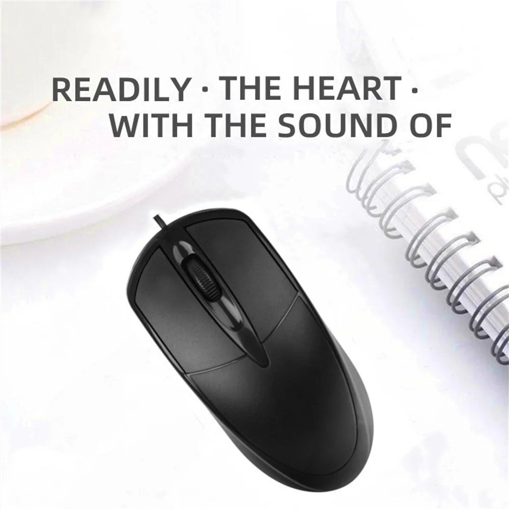 Wired USB Optical Gaming Mouse 1000 DPI - Ergonomic Plug-and-Play for PC & Laptop